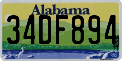 AL license plate 34DF894