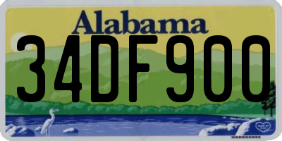 AL license plate 34DF900