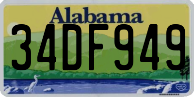 AL license plate 34DF949