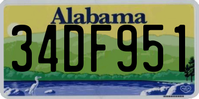 AL license plate 34DF951