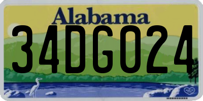 AL license plate 34DG024