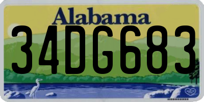 AL license plate 34DG683