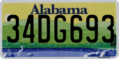 AL license plate 34DG693