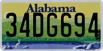 AL license plate 34DG694
