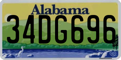 AL license plate 34DG696