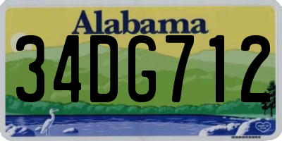 AL license plate 34DG712