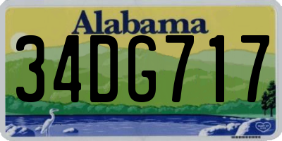 AL license plate 34DG717