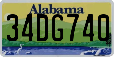 AL license plate 34DG740
