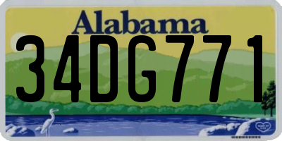 AL license plate 34DG771