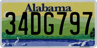 AL license plate 34DG797