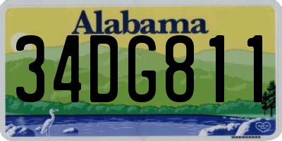 AL license plate 34DG811