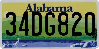 AL license plate 34DG820