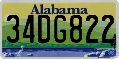AL license plate 34DG822