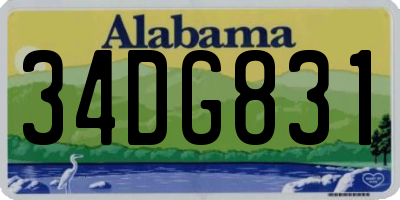 AL license plate 34DG831
