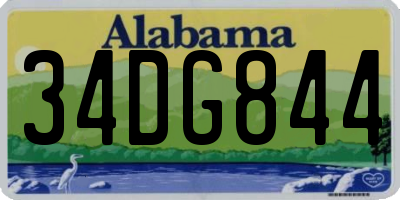 AL license plate 34DG844
