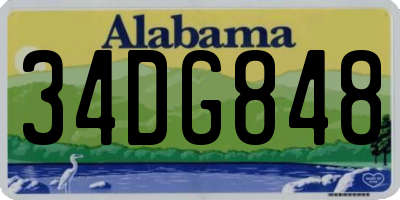 AL license plate 34DG848