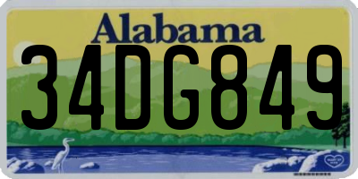 AL license plate 34DG849