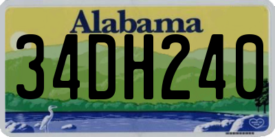 AL license plate 34DH240
