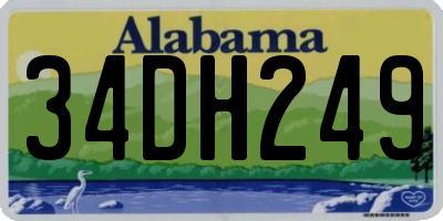 AL license plate 34DH249