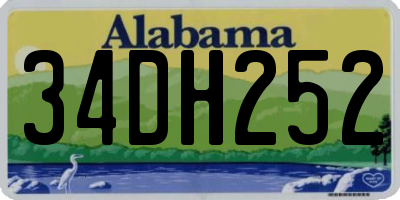 AL license plate 34DH252