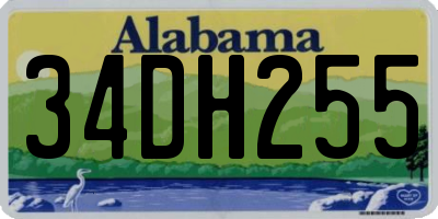 AL license plate 34DH255