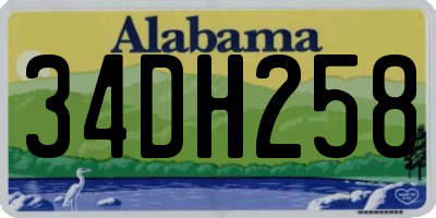 AL license plate 34DH258