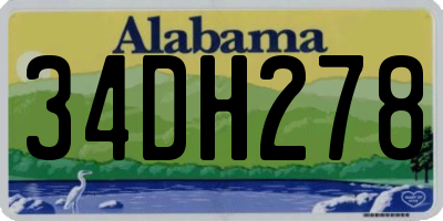 AL license plate 34DH278