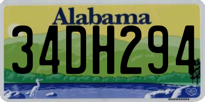 AL license plate 34DH294