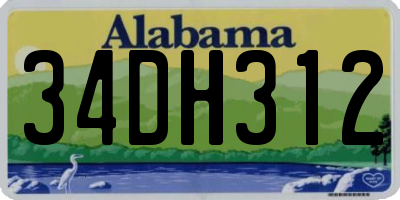 AL license plate 34DH312