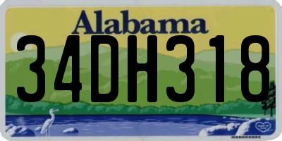 AL license plate 34DH318