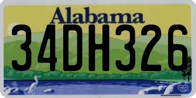 AL license plate 34DH326