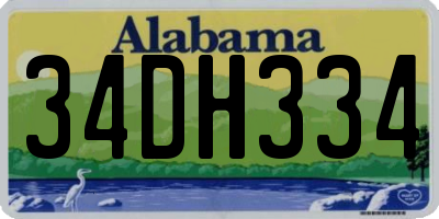 AL license plate 34DH334