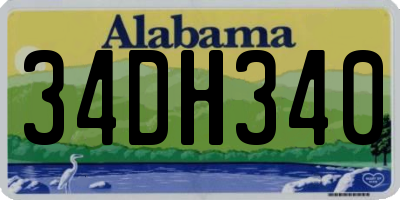 AL license plate 34DH340