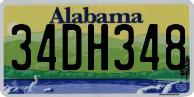 AL license plate 34DH348