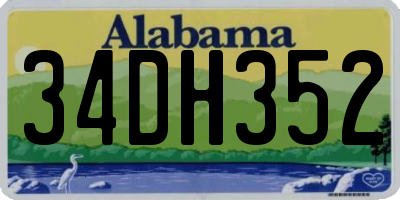 AL license plate 34DH352