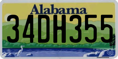 AL license plate 34DH355