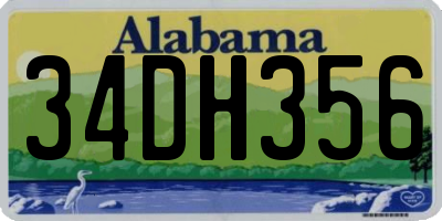 AL license plate 34DH356