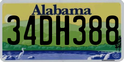 AL license plate 34DH388