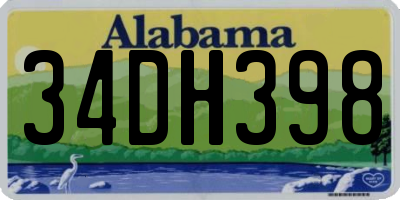 AL license plate 34DH398