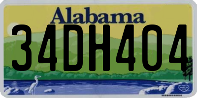 AL license plate 34DH404