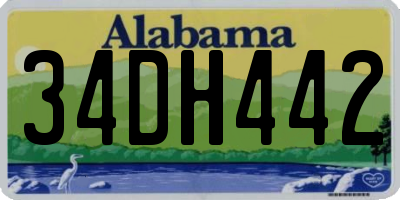AL license plate 34DH442
