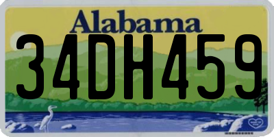 AL license plate 34DH459