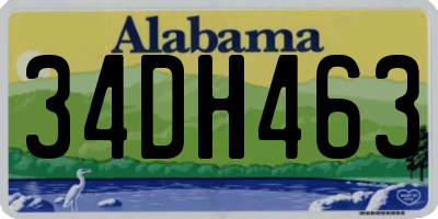 AL license plate 34DH463