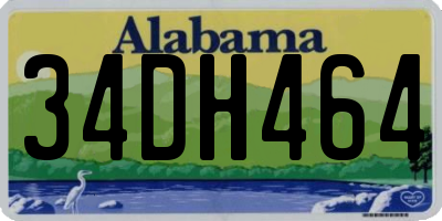 AL license plate 34DH464
