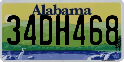 AL license plate 34DH468