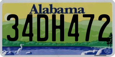 AL license plate 34DH472