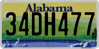 AL license plate 34DH477