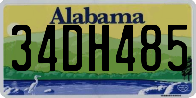 AL license plate 34DH485