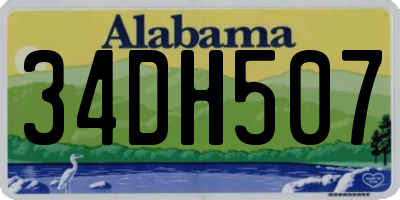 AL license plate 34DH507