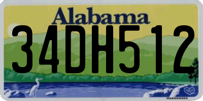 AL license plate 34DH512